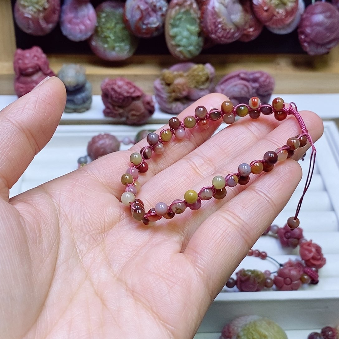 玛瑙/玉髓盐源玛瑙手链未镶嵌