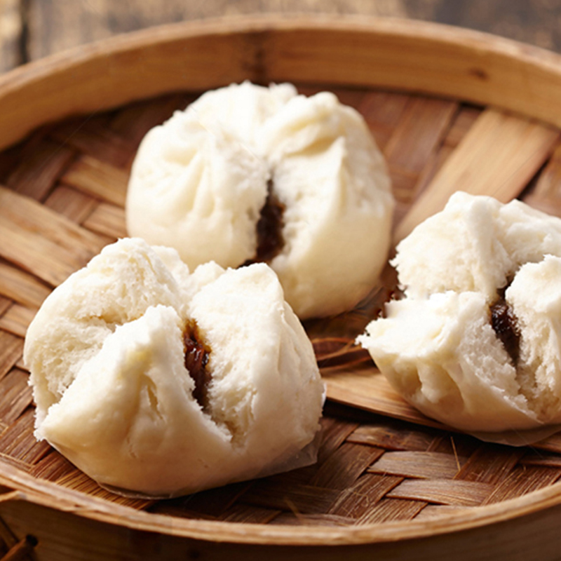 广式早茶点心蜜汁叉烧包半成品早餐预制包子手工大包子速食面点