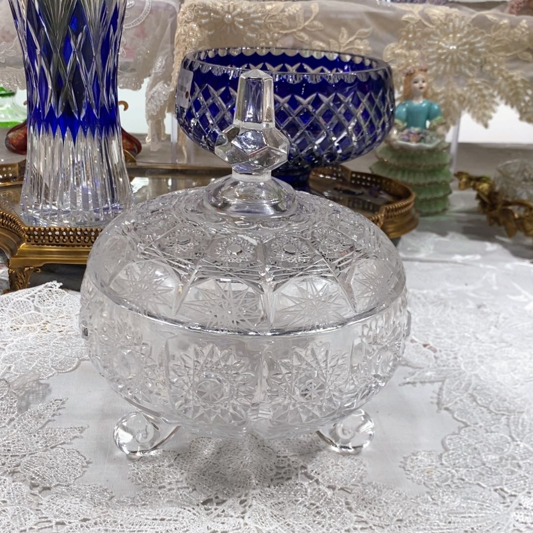 摆件211福利白水晶收纳盒果盒