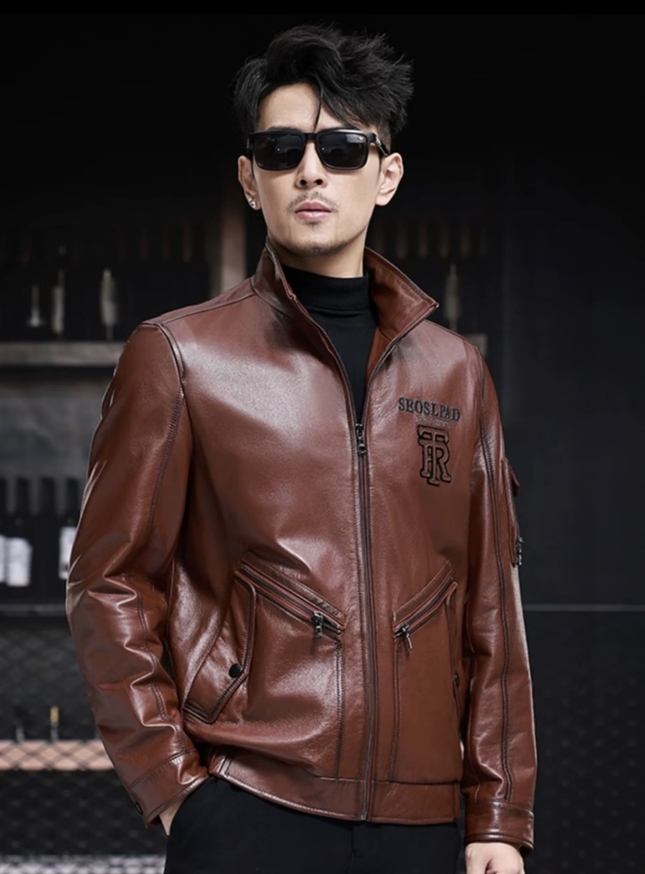 皮夹克宽松短款男装外套2025高端牛皮皮衣男士真皮海宁机车服立领