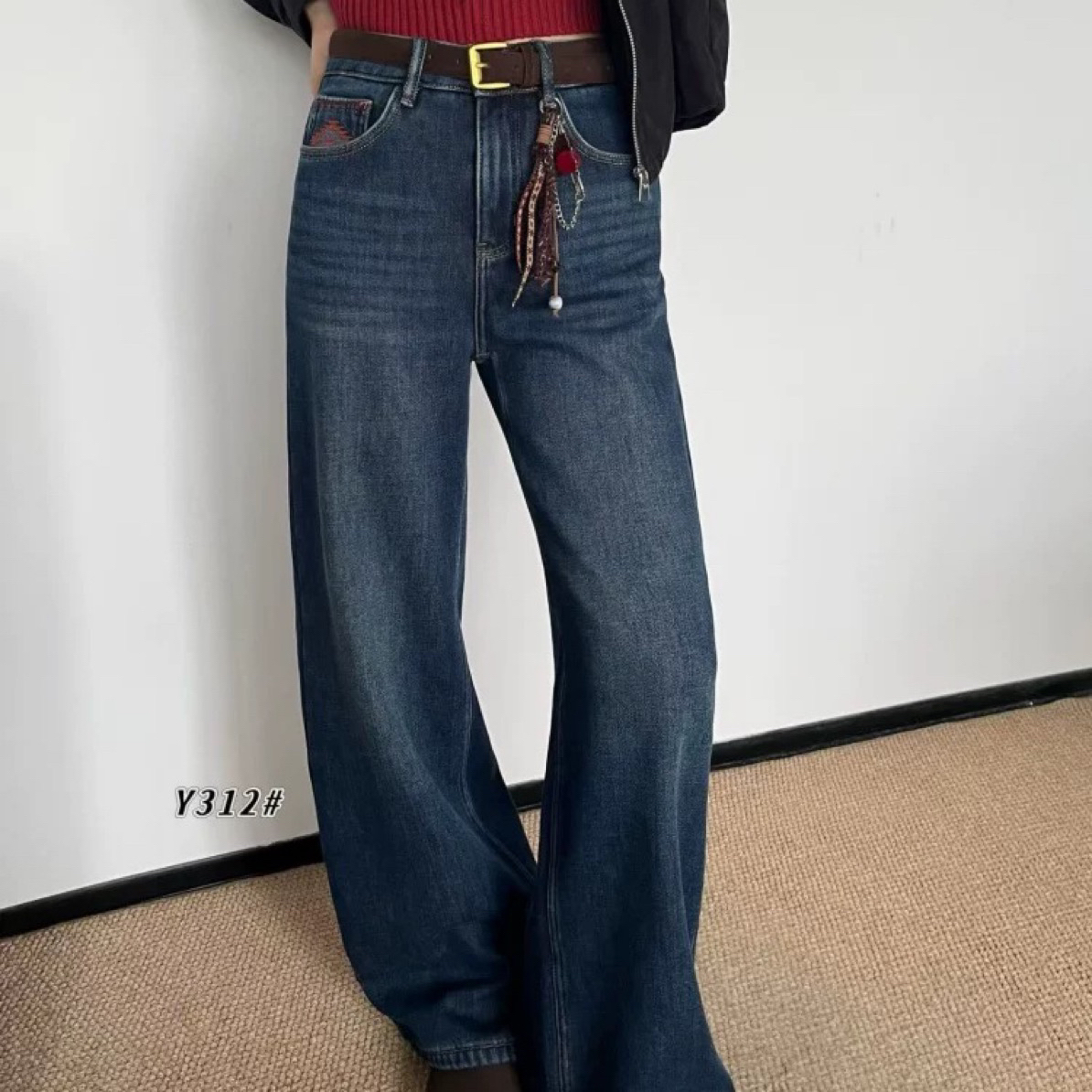 深圳南油（植绒加厚）牛仔裤直筒裤734