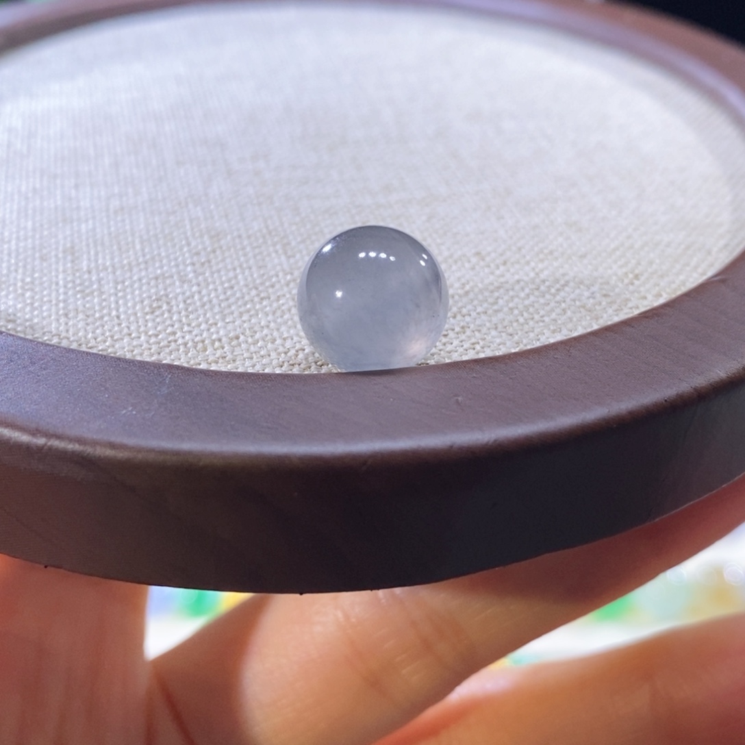 翡翠未镶嵌颈饰翡翠黑冰圆珠11.99mm