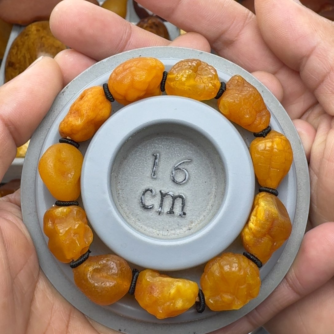 未镶嵌蜜蜡珠宝奇石天然蜜蜡，海飘手串