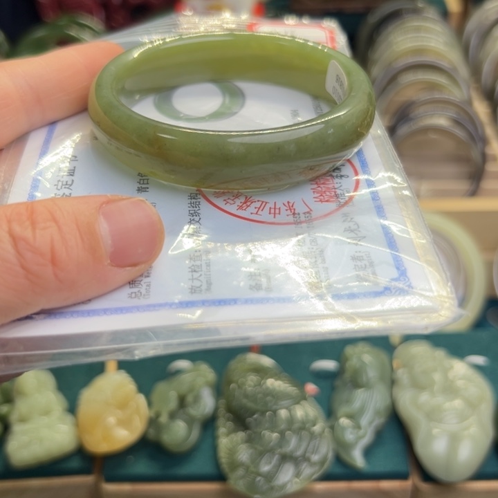 和田玉手镯未镶嵌58.2圈围1816