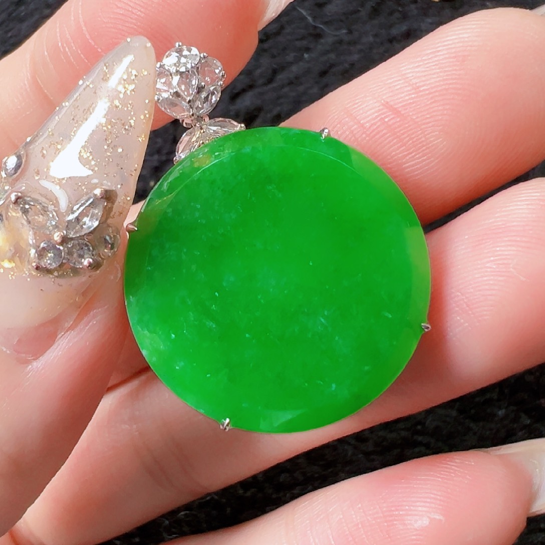 翡翠颈饰18K金镶嵌【新年福利价】签收后24小时鉴赏期