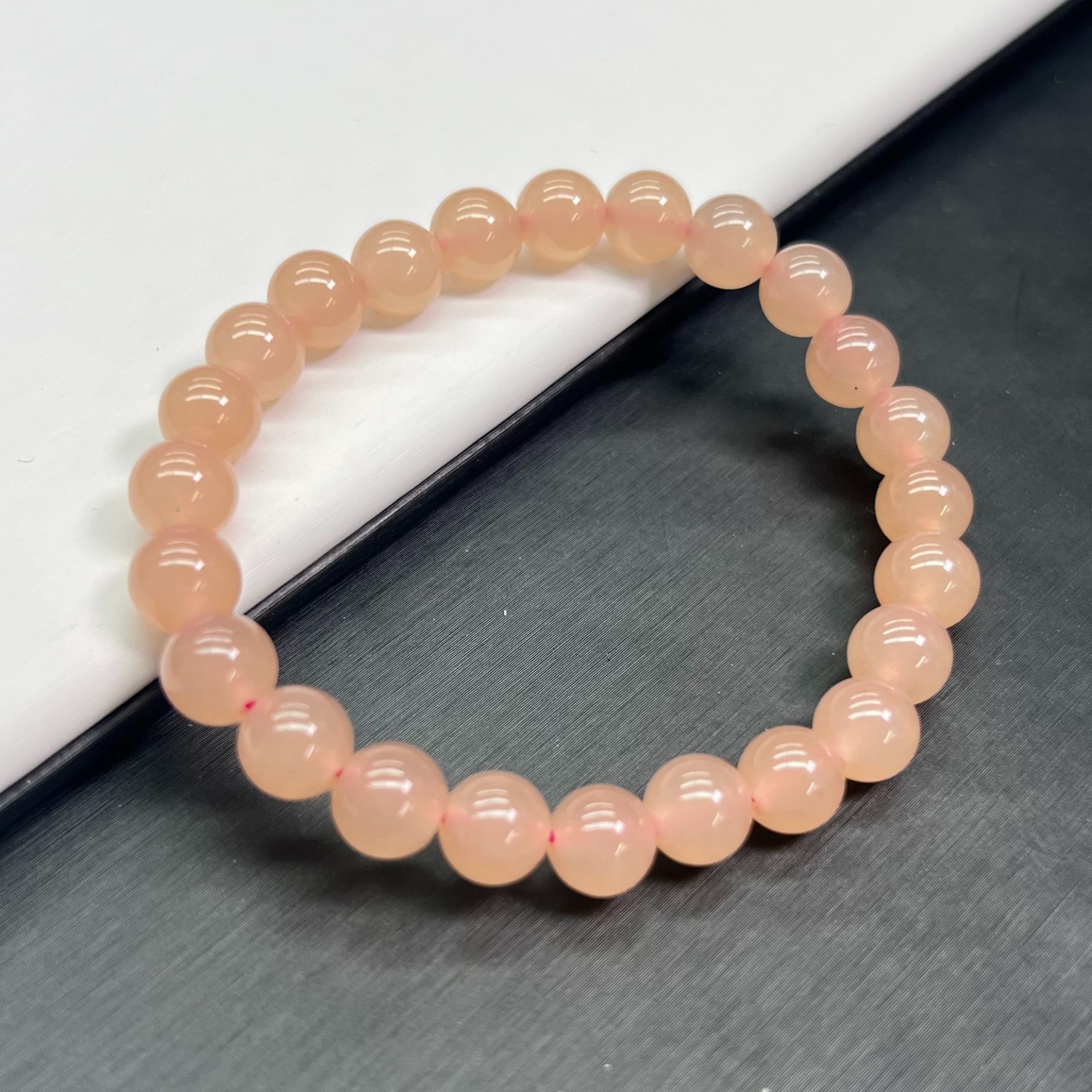 A293藕粉8mm手链百搭