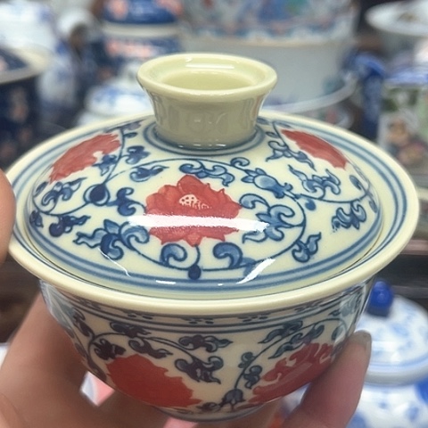 杯子易**心景德镇陶瓷盖碗