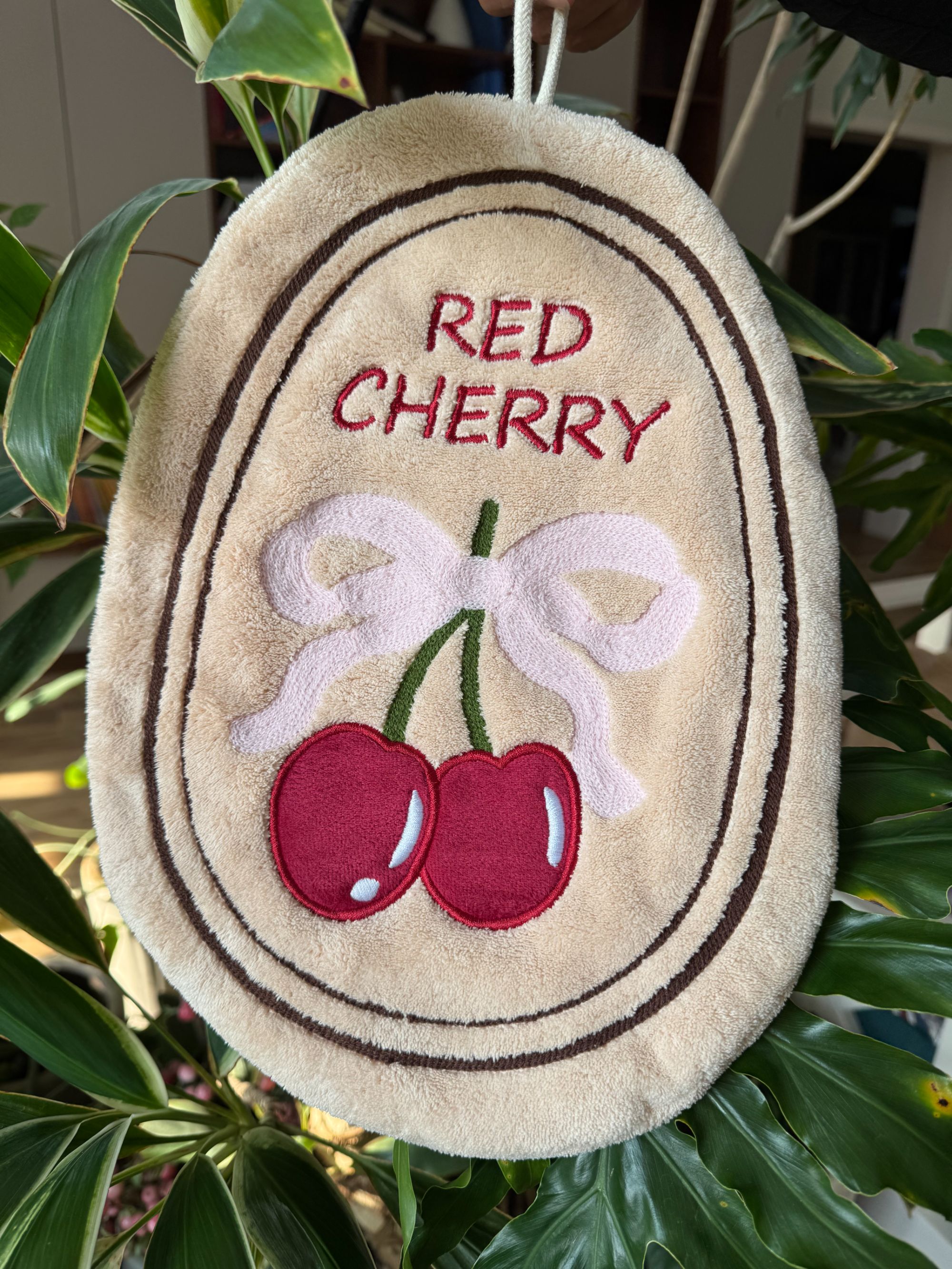 【车厘子】红红火火挂式可爱高颜值擦手巾厨房卫生间适用吸水加厚