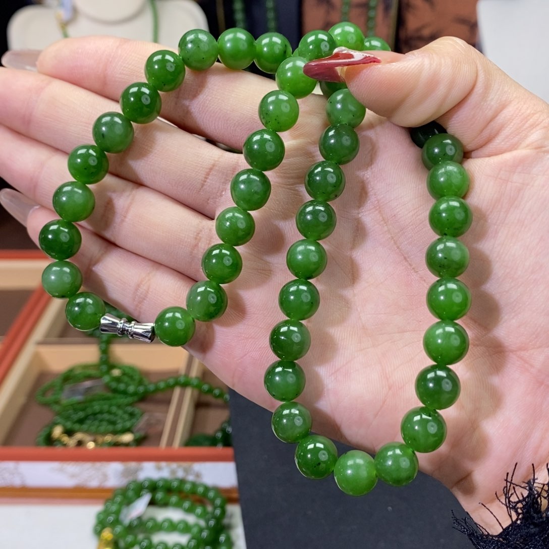 和田玉（碧玉）颈饰未镶嵌辣9.6