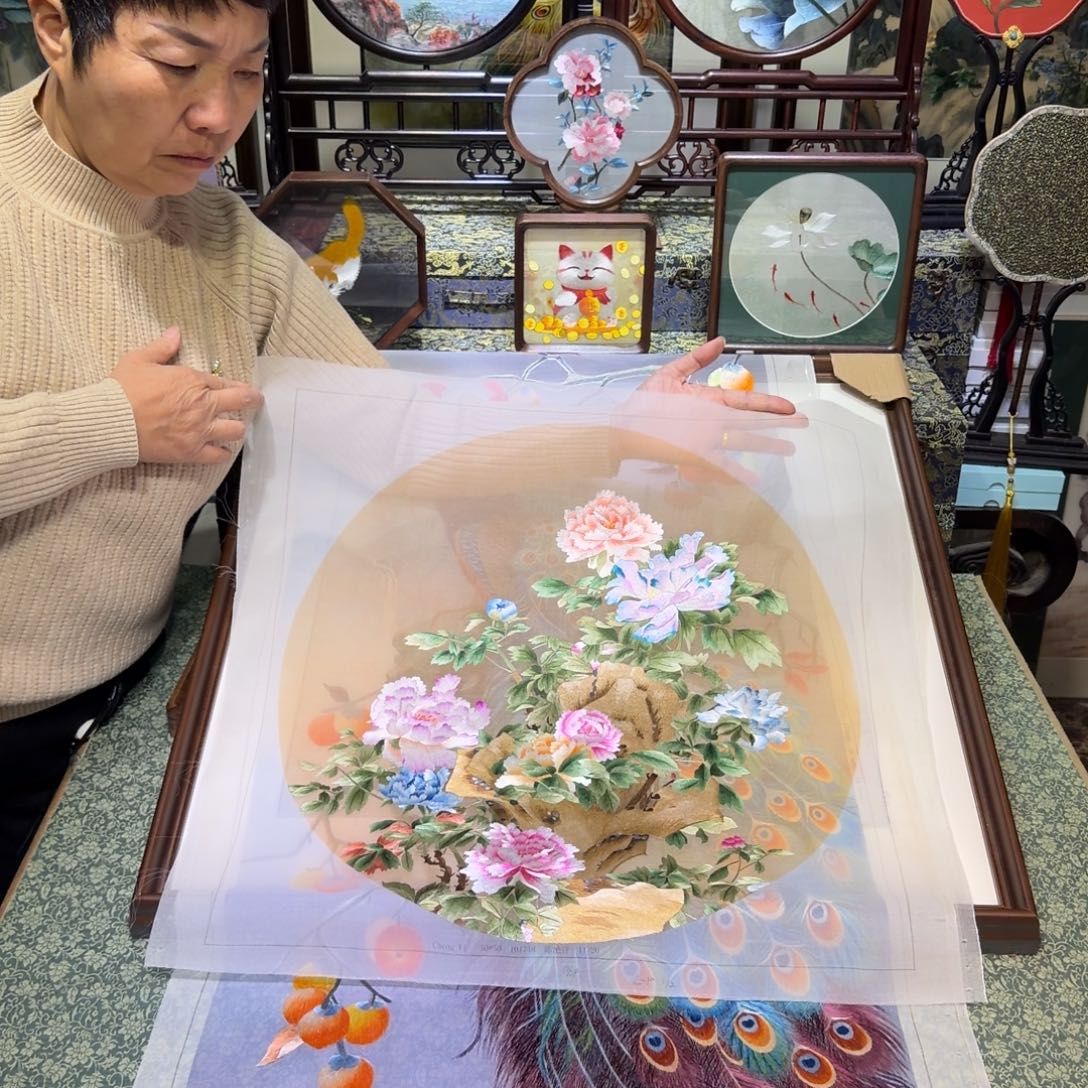 刺绣手工苏绣工艺制作技艺精湛