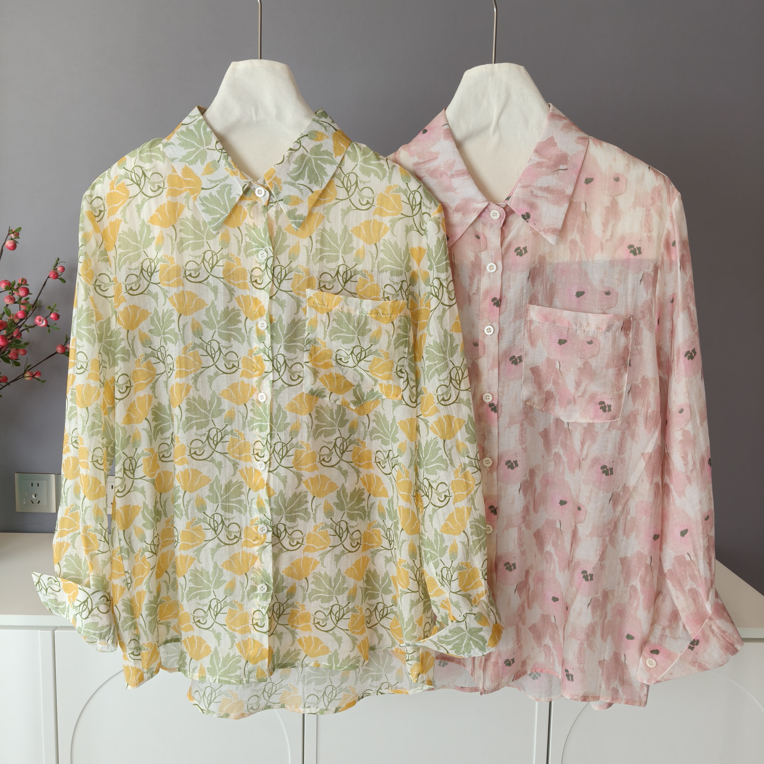 【伟伟专属】唯美春夏 翻领碎花衬衣