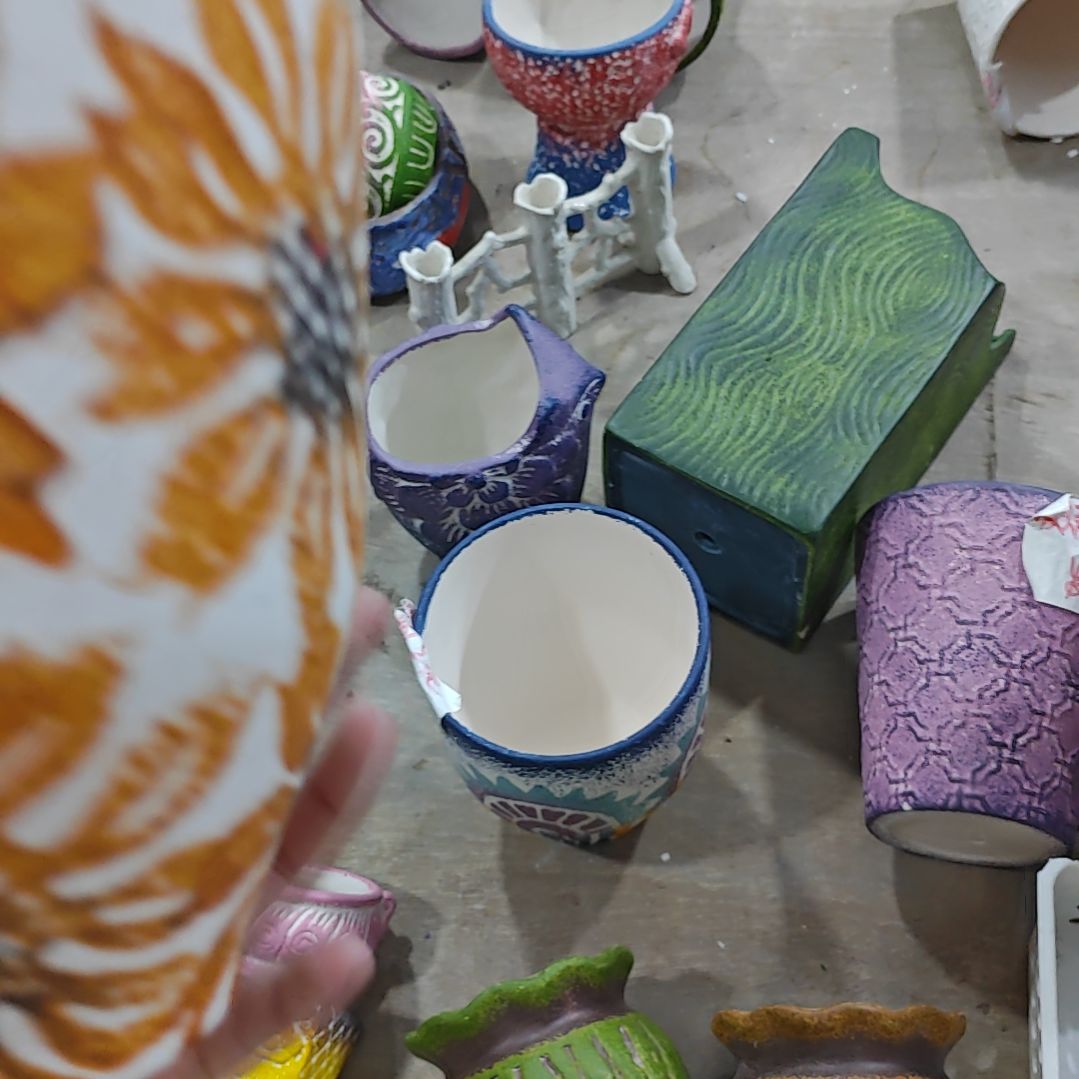 红陶吸水透气的白陶花盆凑满12发货