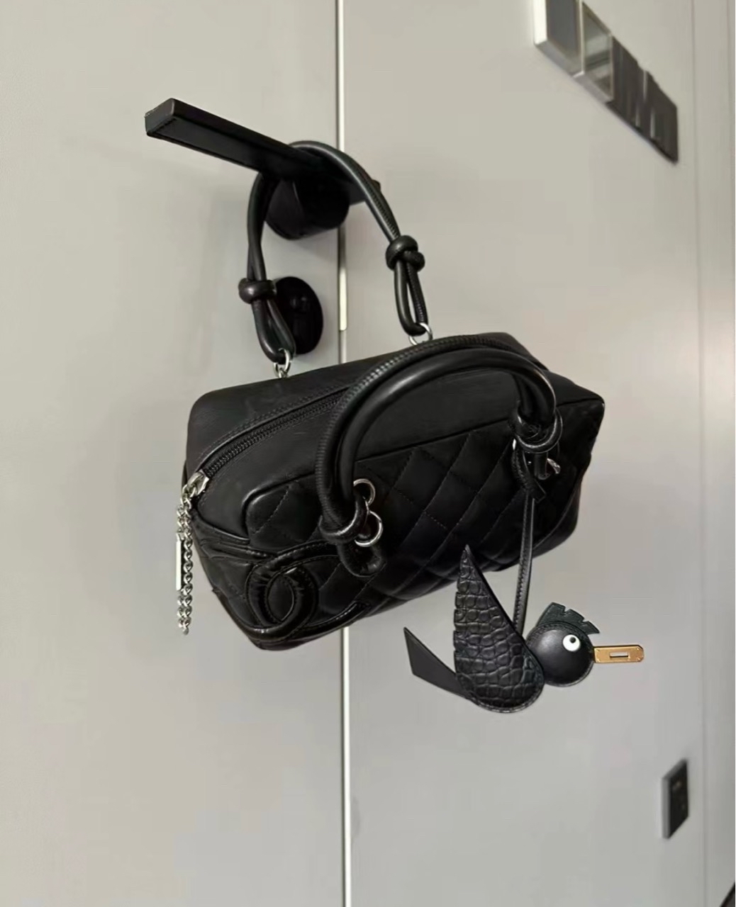 95新 Chanel/香奈儿  so black康鹏枕头nano包 20cm 13716226