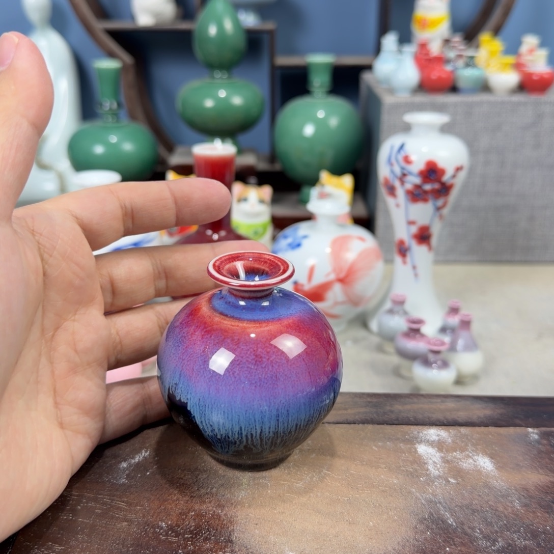 陶瓷手工小花器摆件