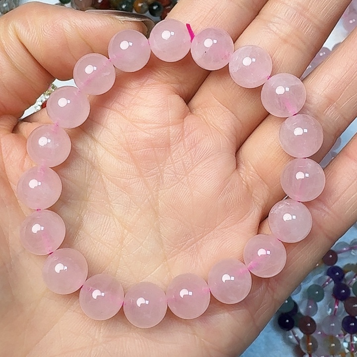 手链水晶未镶嵌粉色粉晶37米包邮到家