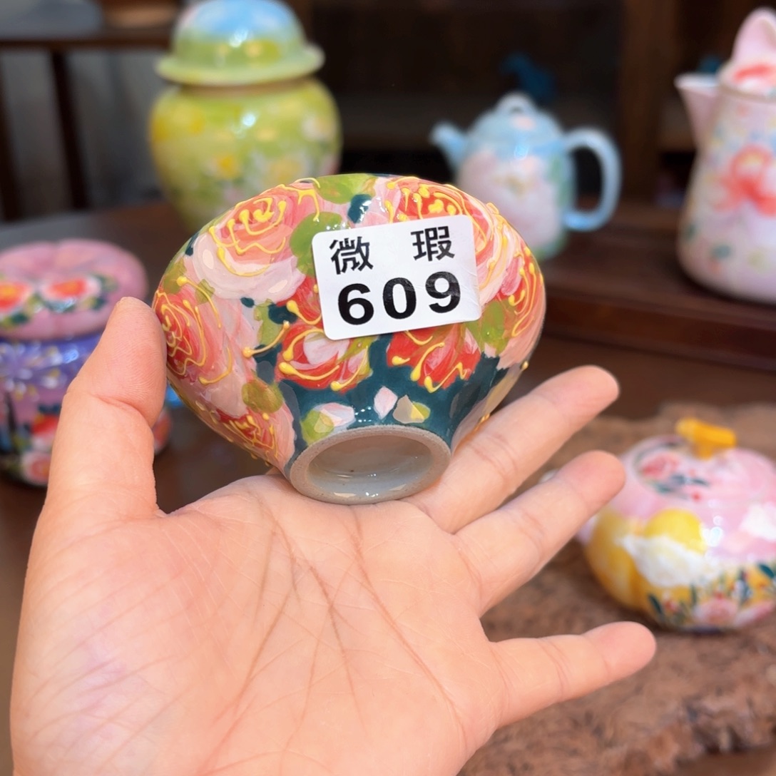 景德镇手绘高温釉下彩陶瓷茶具