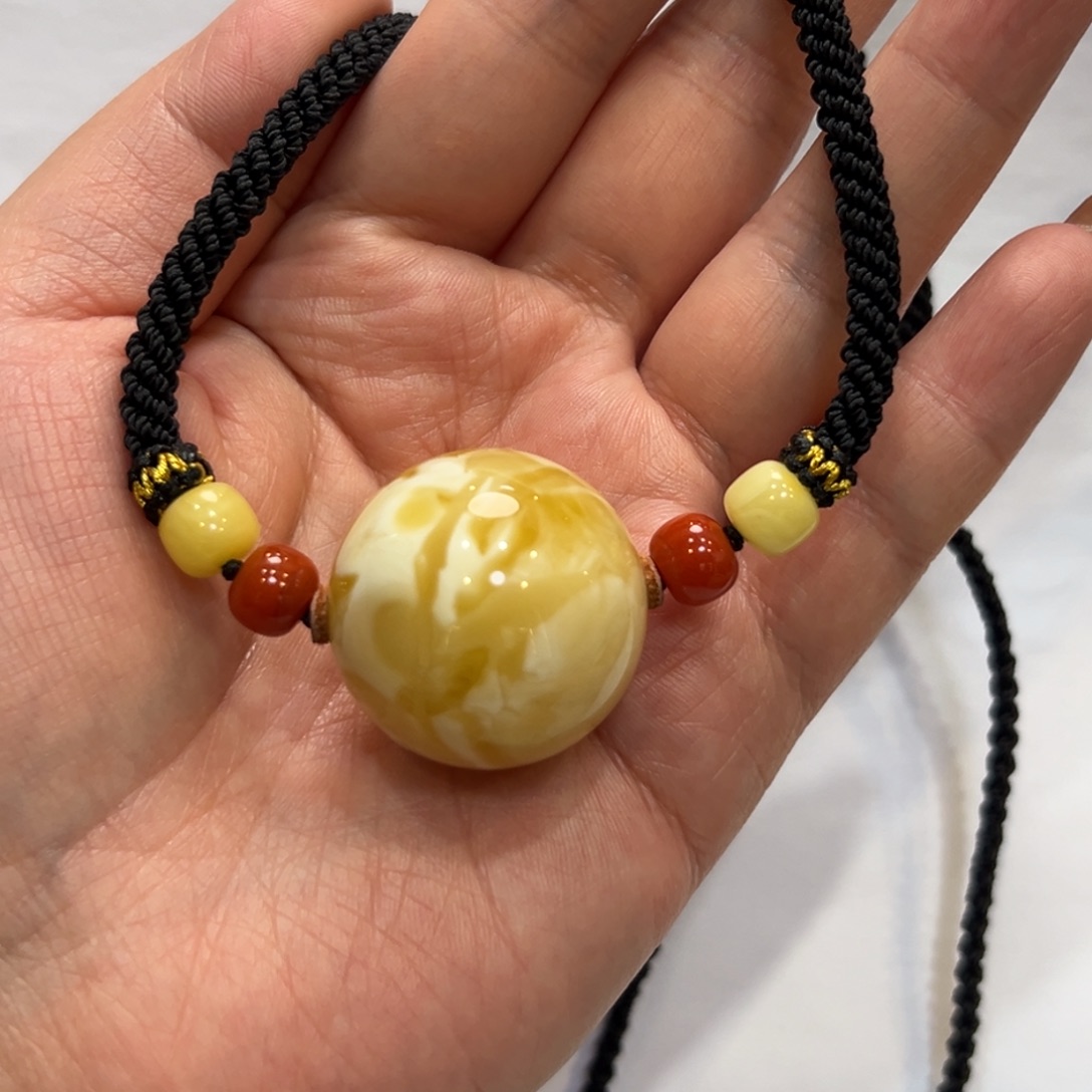 阿****琥珀未镶嵌颈饰蜜蜡颈链