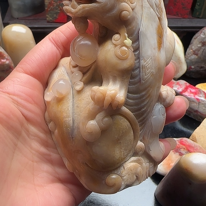 我***梦昌化石昌化田黄冻把件