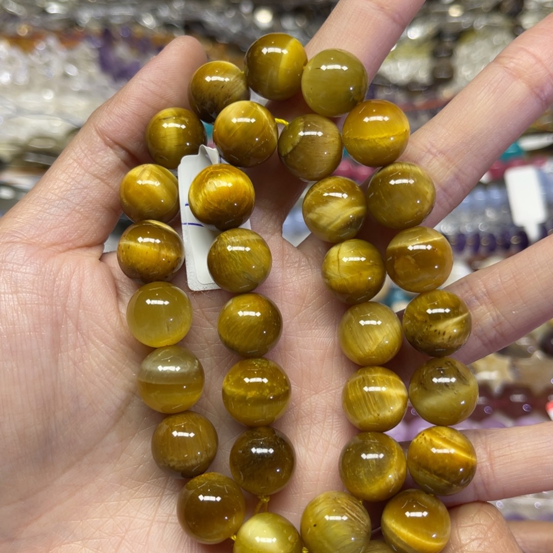 玛瑙/玉髓散珠天然金虎卡12.6长条38厘米