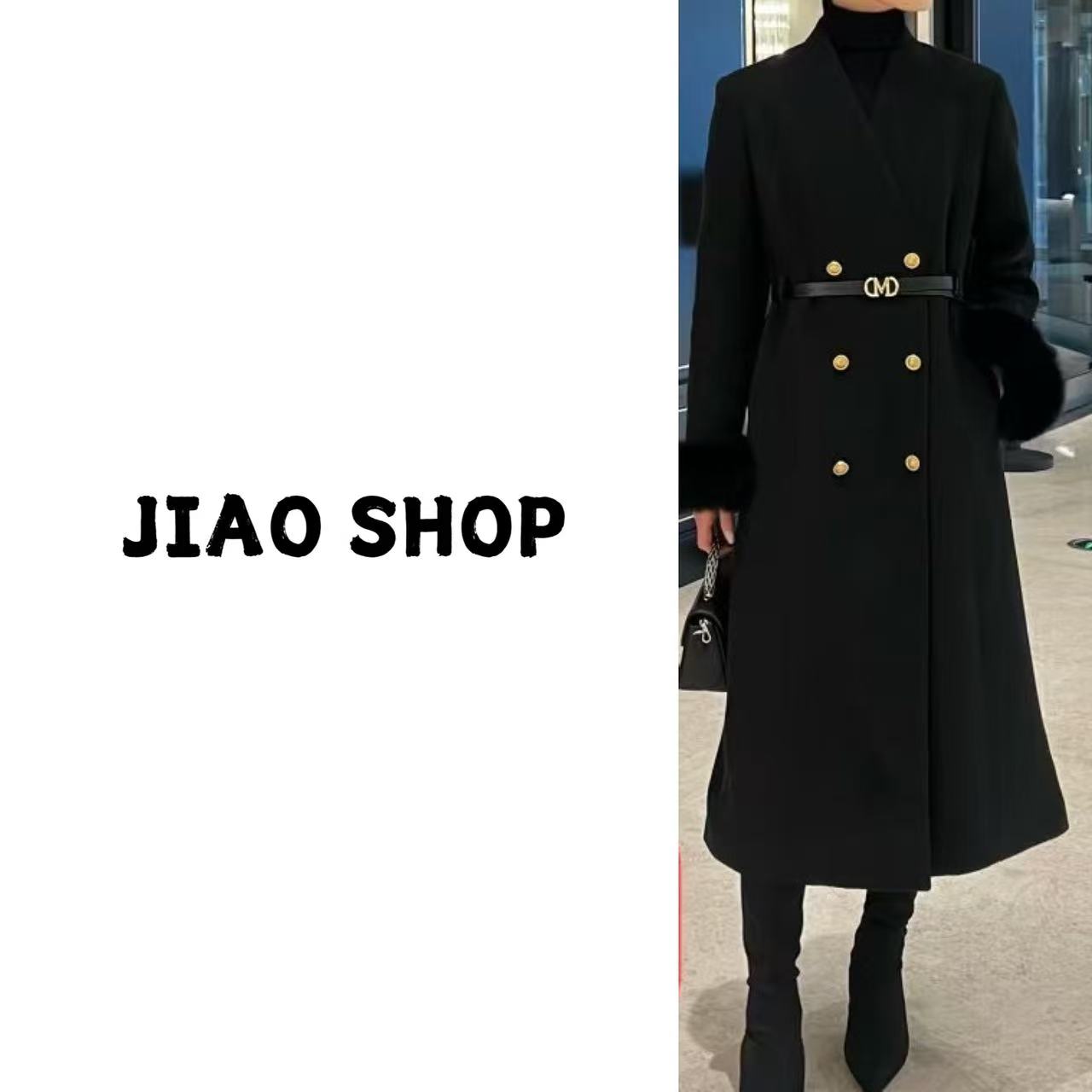 【JIAO SHOP】 气质名媛毛呢大衣