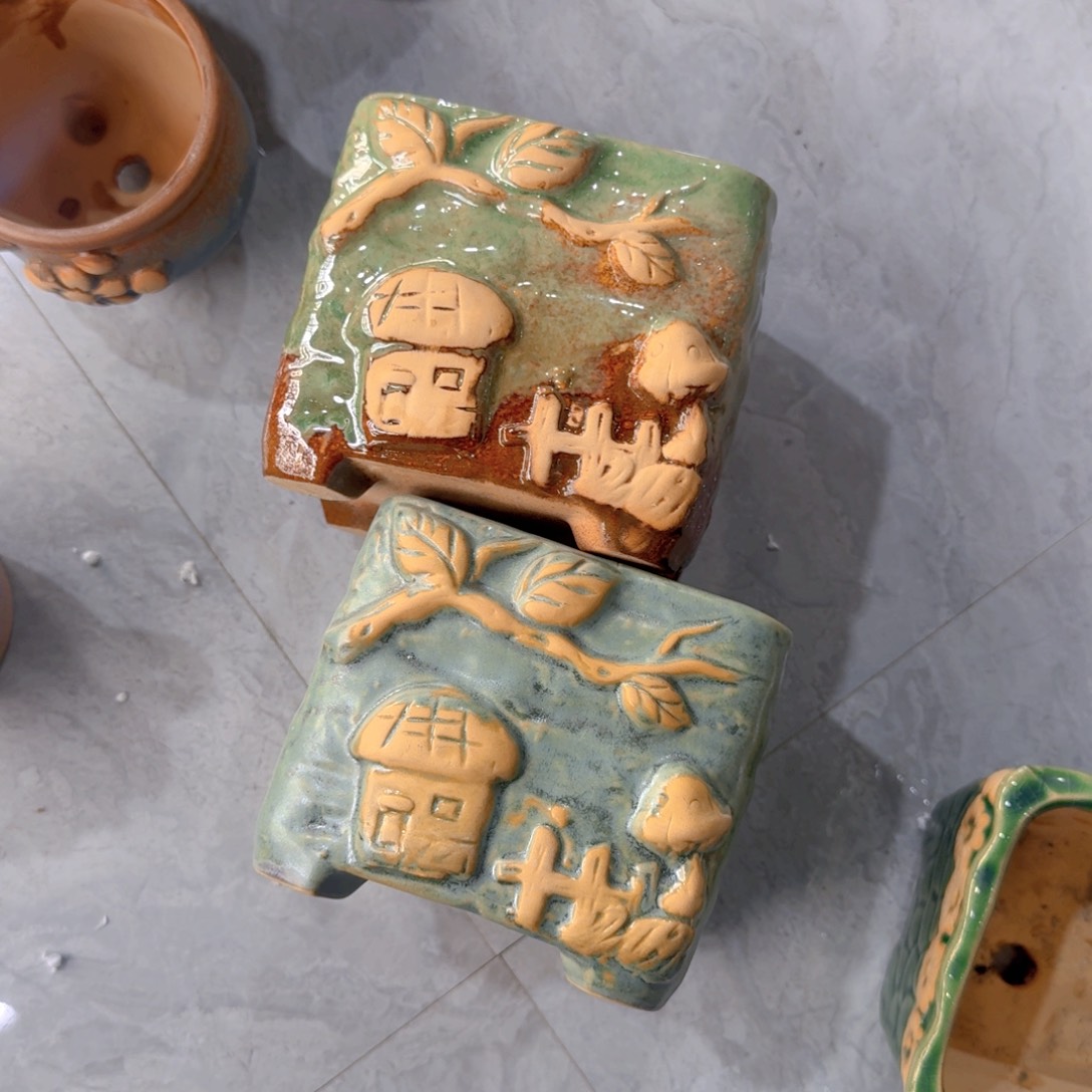 紫砂花盆粗陶盆醋