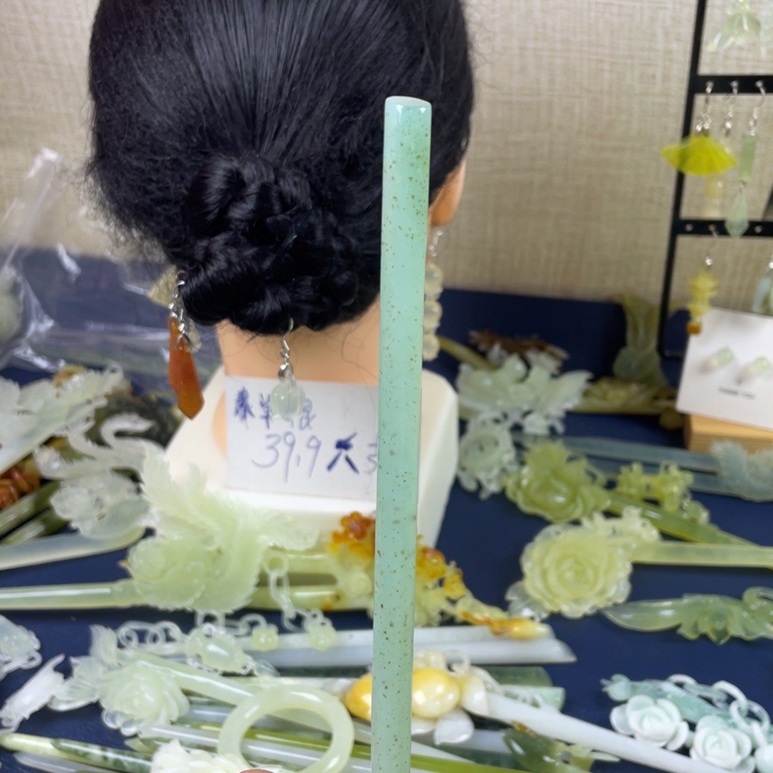 未镶嵌蛇纹石玉发饰