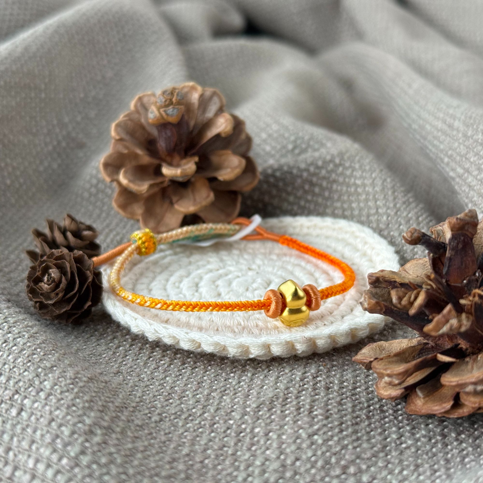 俏兮金 黄金【福禄】足金999葫芦串珠手链