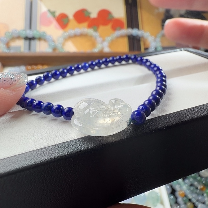 青金石合金手链青金石鱼排手串