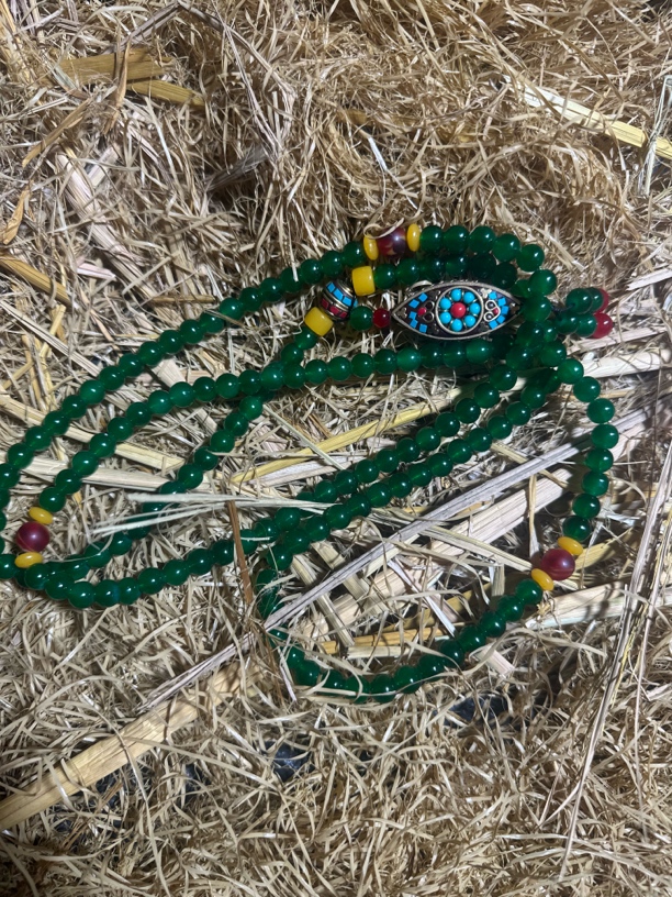 ys0507和田碧玉108串项链无礼盒