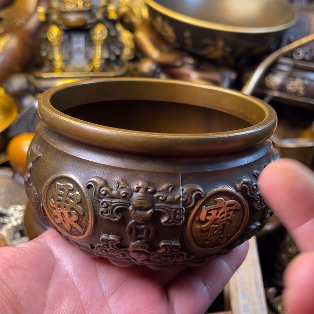 茶壶香炉铜器摆件