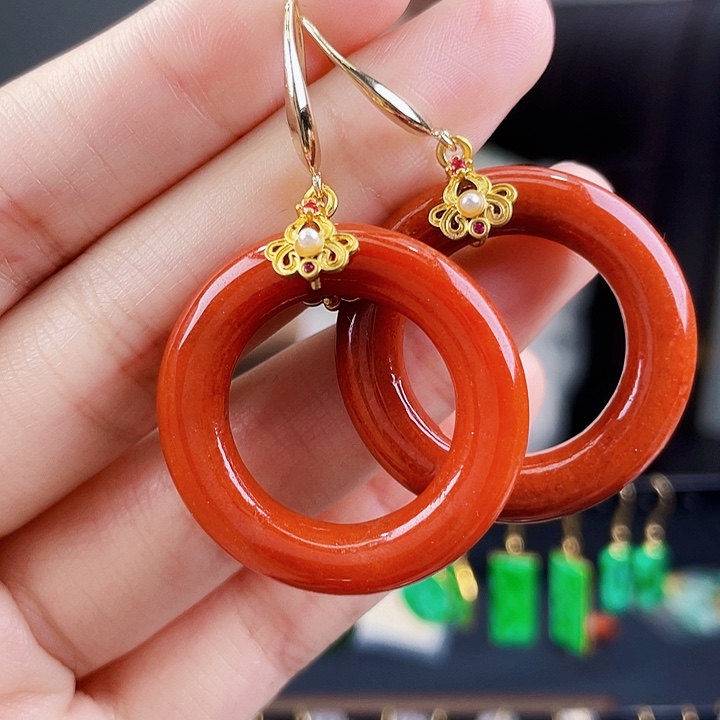翡翠耳饰未镶嵌饰品
