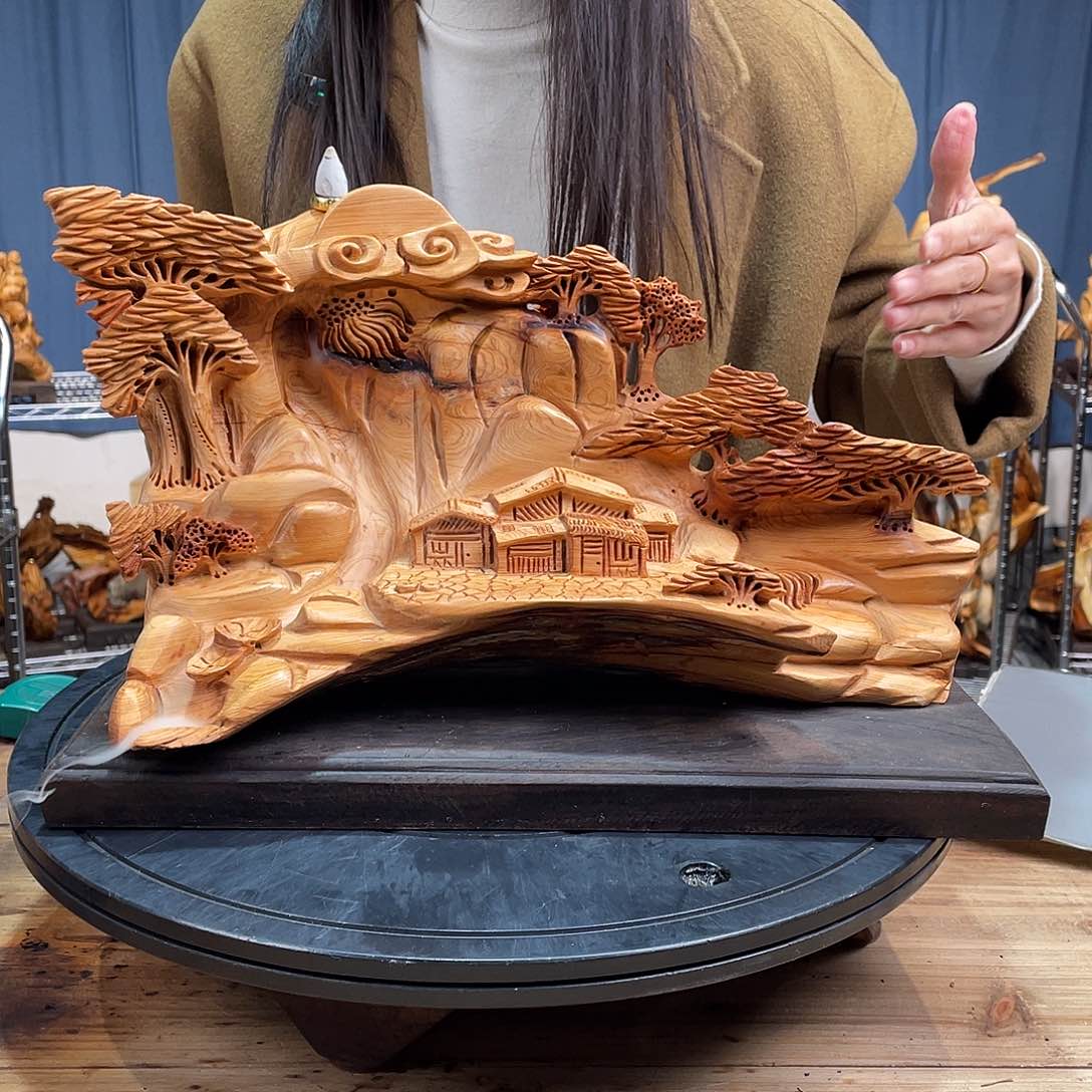 柏木（崖柏）山水倒流香送两盒香