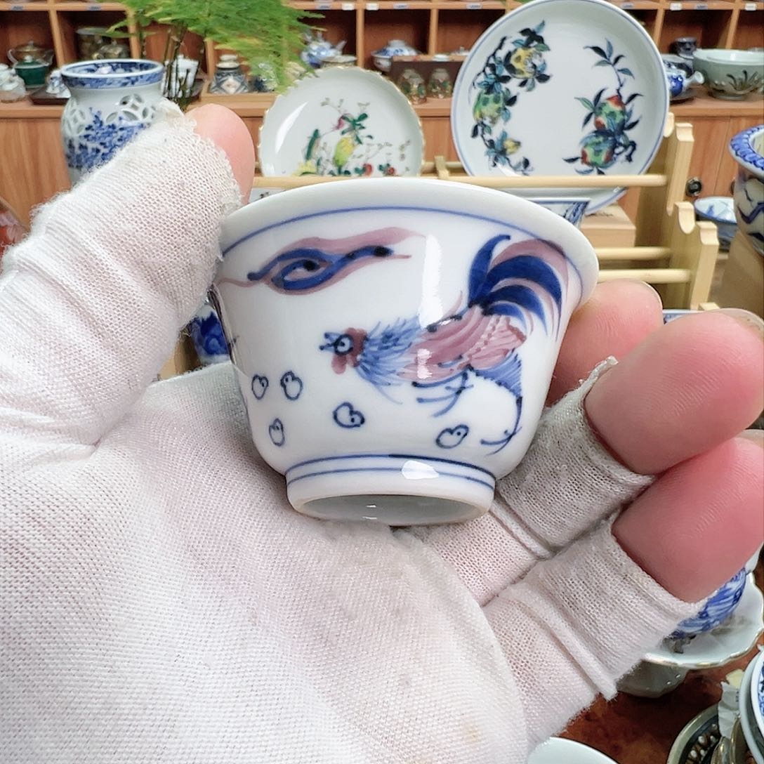煌**^柴窑茶杯茶杯茶具小盘子