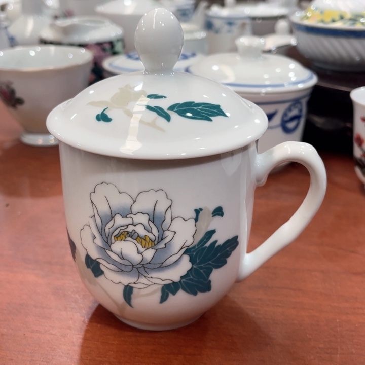 陶瓷350毫升会议杯釉下