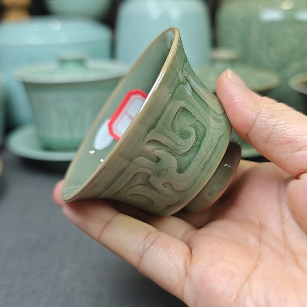 饕餮纹全手工主人杯微瑕