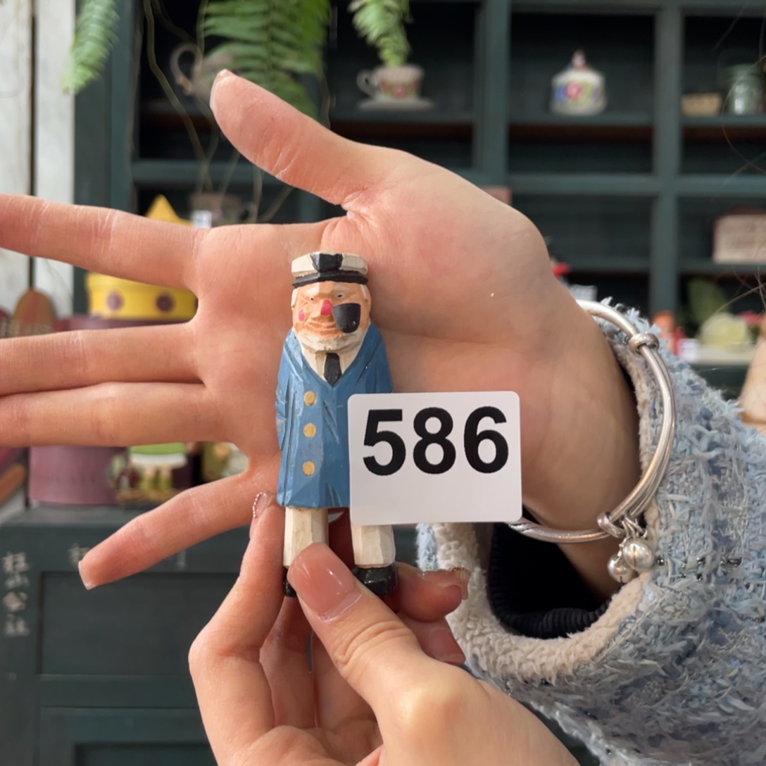 木质圣诞月福老货玩具中古风默认微损