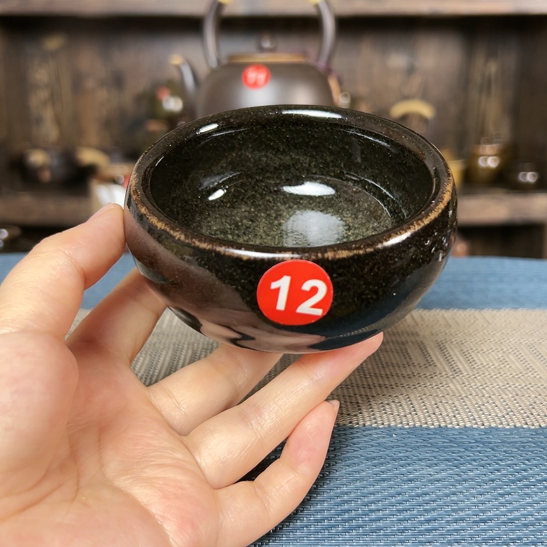 纯手工乌金黑罗汉杯