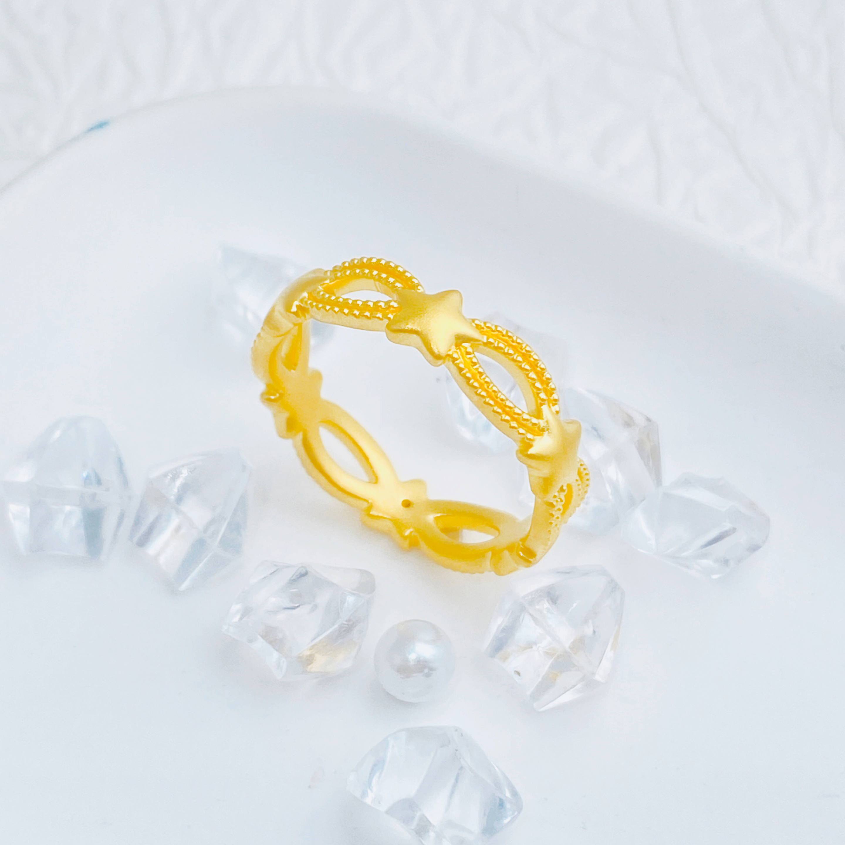 【国潮】足金999   星星戒指 1.05 16圈口