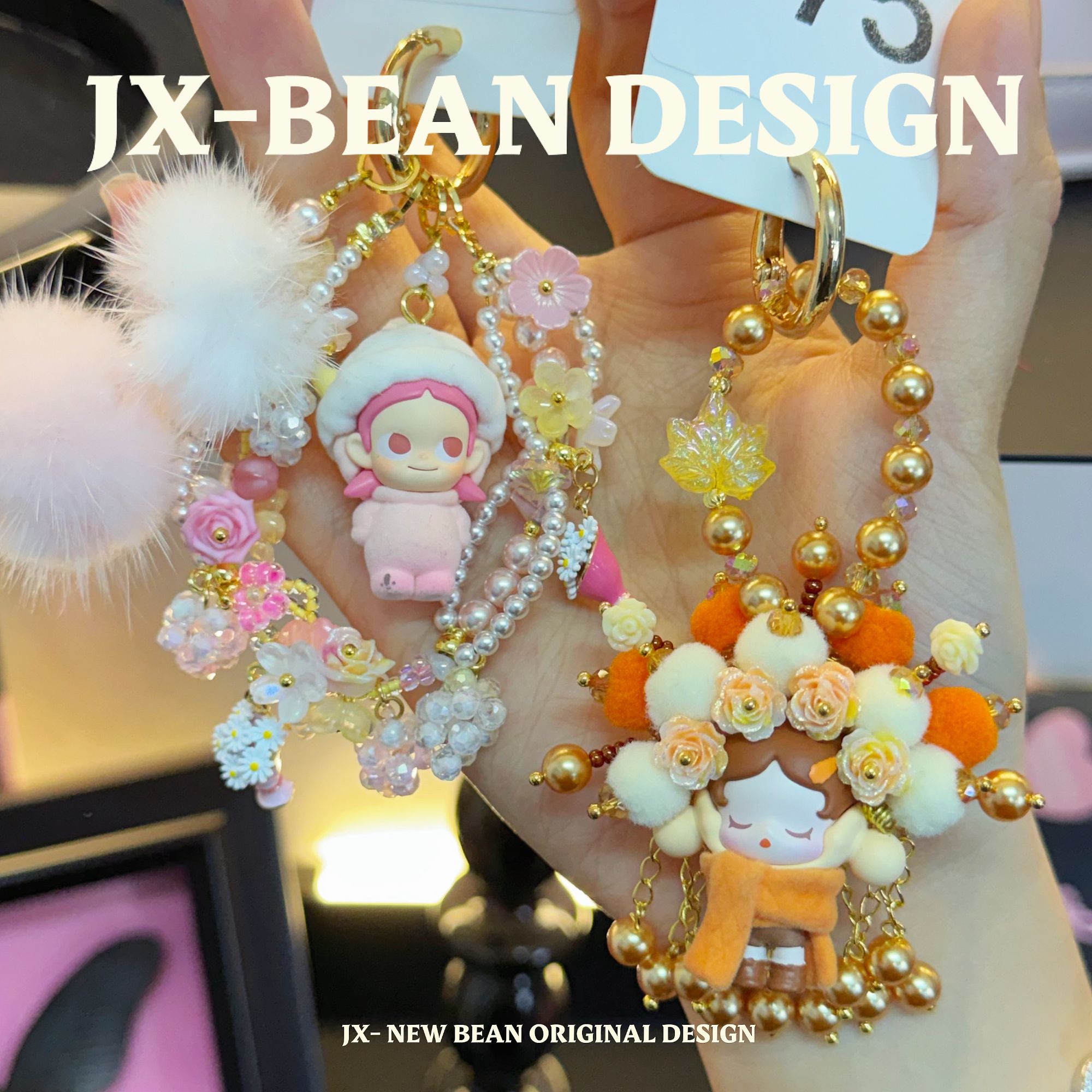 【822-861按编码去拍】JX饰品明盒手机链可爱diy创意手机饰品明盒