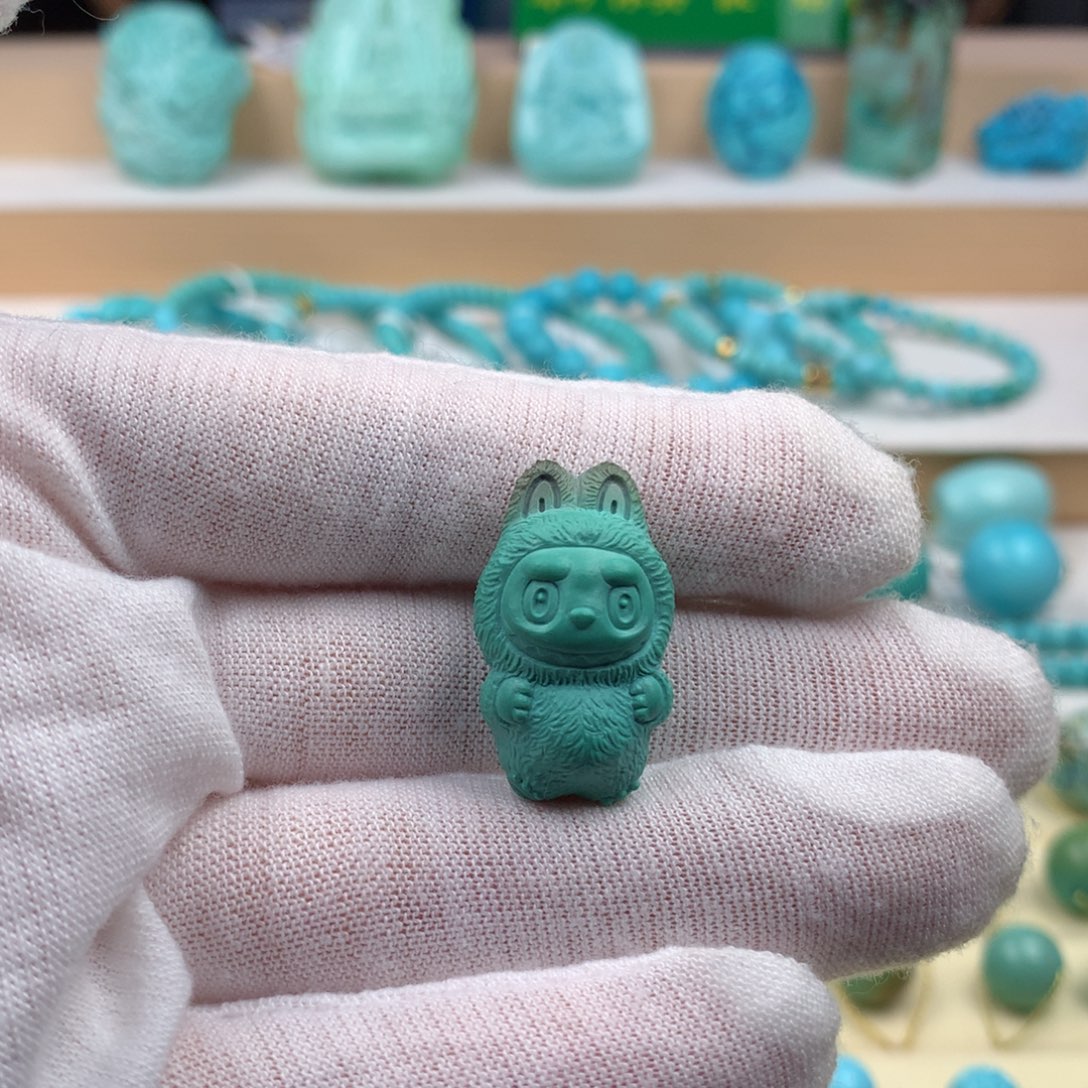 未镶嵌绿松石珠宝奇石15.3mm