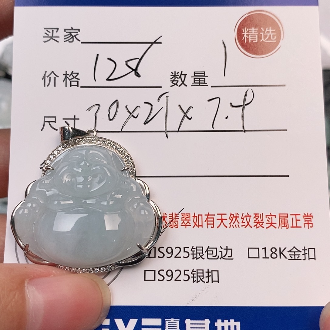 翡翠银S925镶嵌颈饰