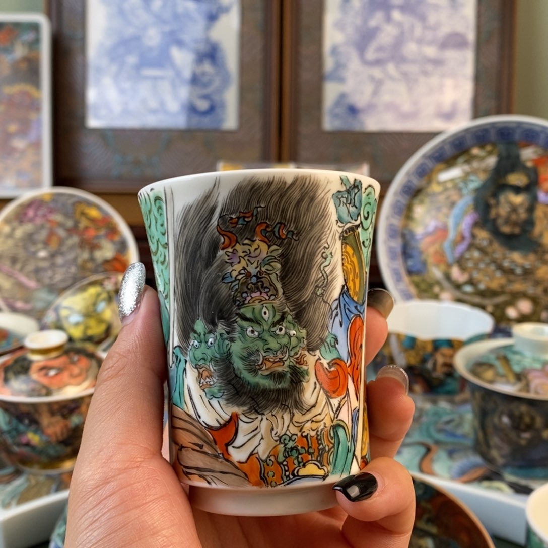 全手工胎手工绘画陶瓷杯