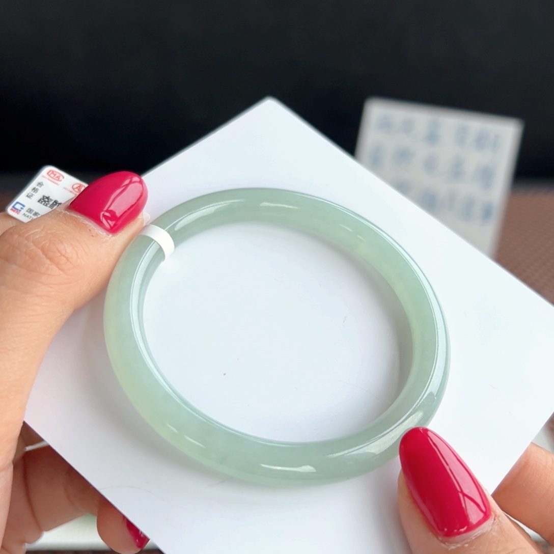 翡翠未镶嵌手镯7号 51.8