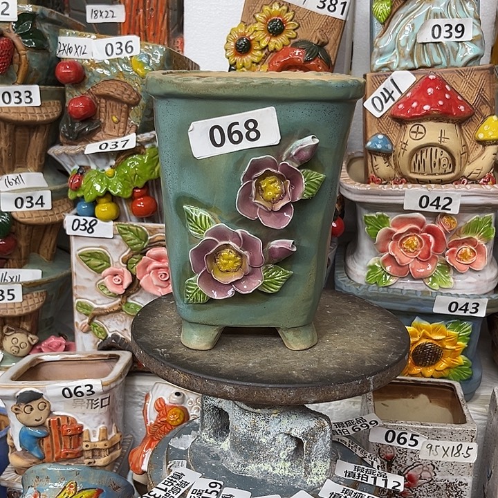 粗陶材质多肉花盆