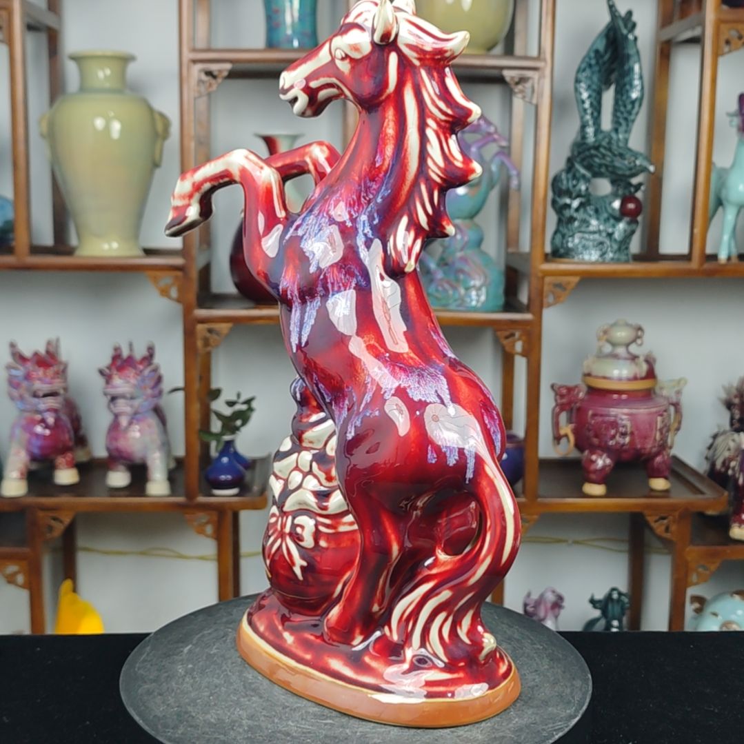 摆件钧瓷摆件神后镇钧瓷摆件