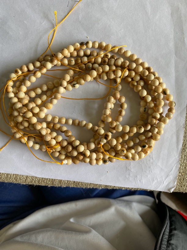 猛犸象牙06手串108颗文玩带皮4036