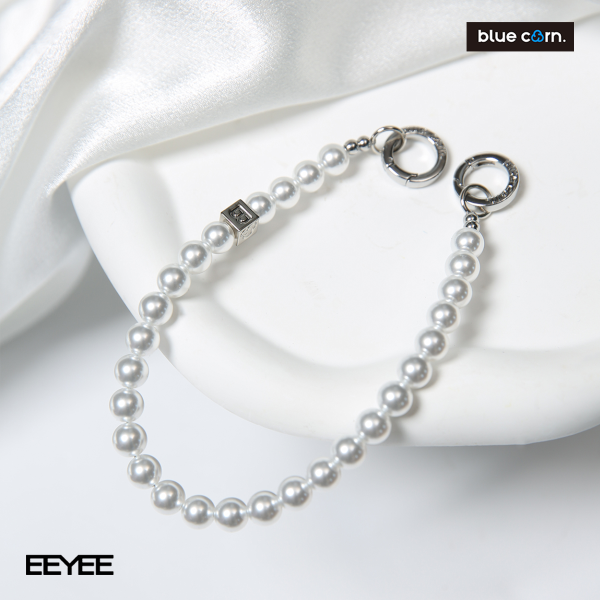 Bluecorn伊亚伊原创 彩色珠光时尚百搭手工轻奢高级感串珠手机链