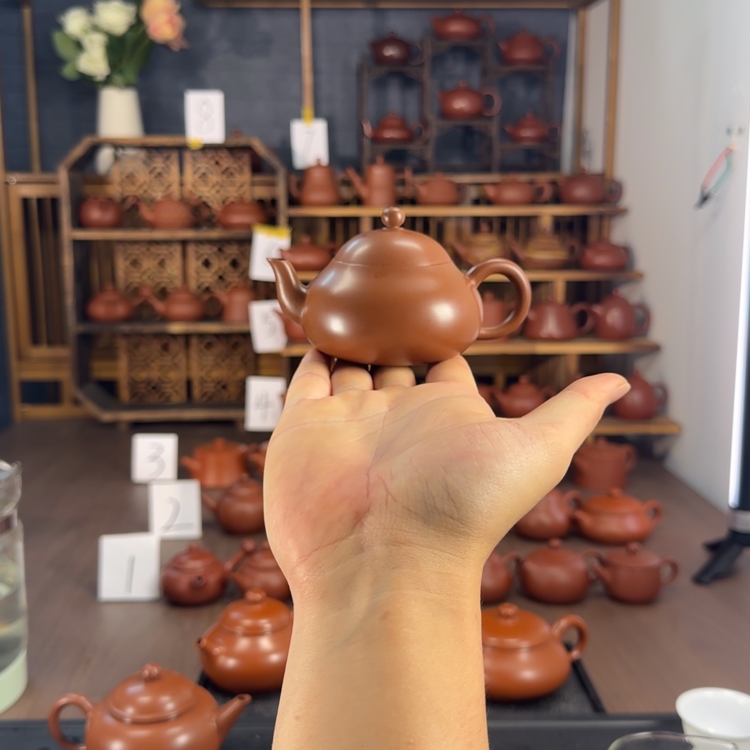 潮州原矿朱泥梨壶全手工140cc