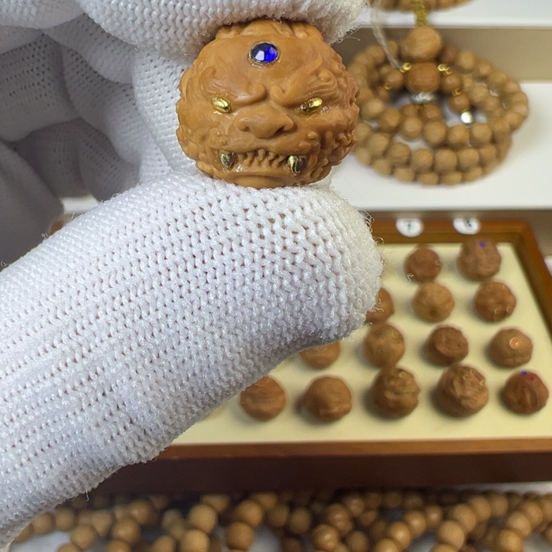 桃核吊坠不***-唐狮16.9单籽福利款