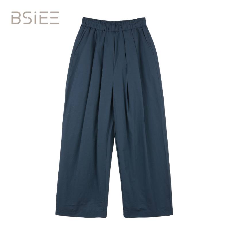  BSIEE/本涩运动感加绒阔腿裤时尚休闲百搭宽松舒适